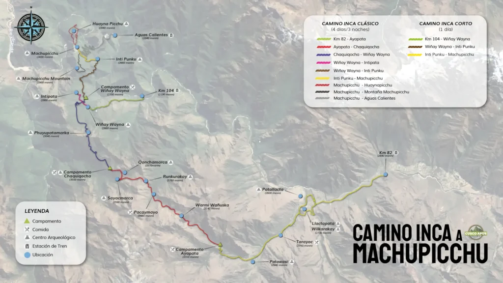Mapa del Camino Inca