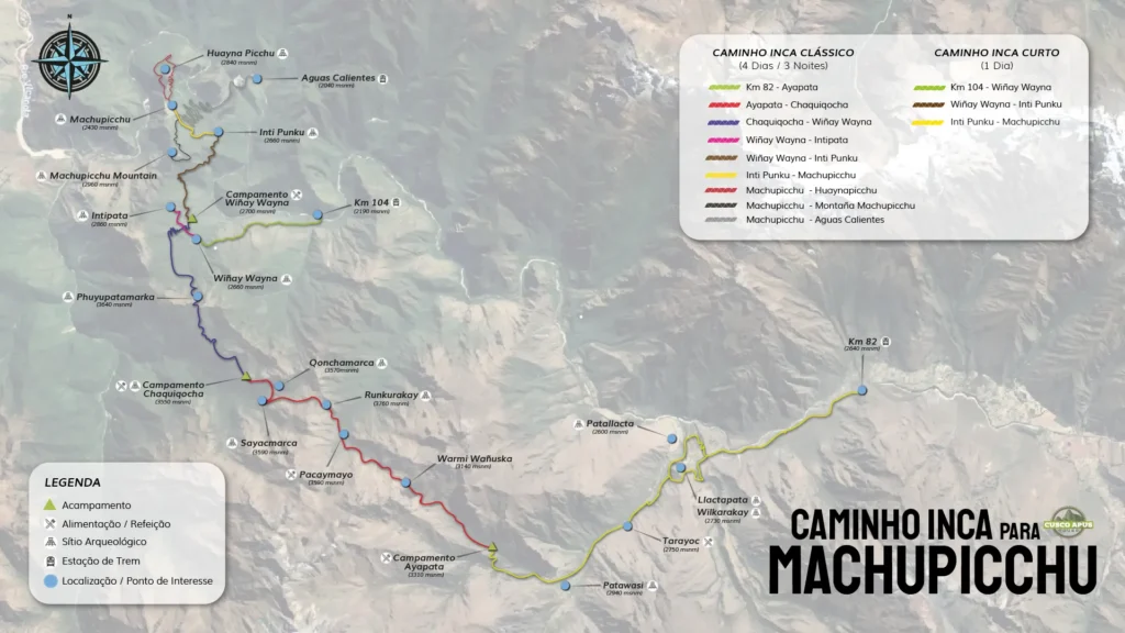 Mapa da Trilha Inca